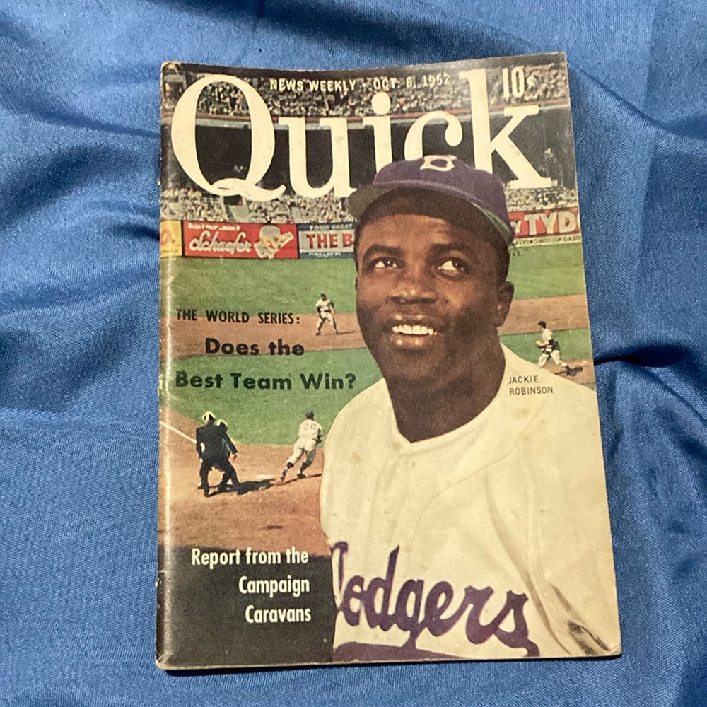 Vintage Quick Magazine with Jackie Robinson Cover